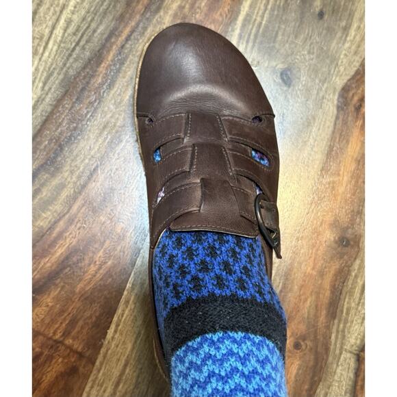 Haflinger Fisherman Womens Size 39-8 Brown Leather Clog Shoes - Picture 4 of 16